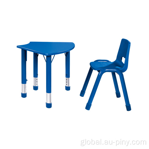 Double Table Chair Colorful Plastic Kindergarten Table Manufactory